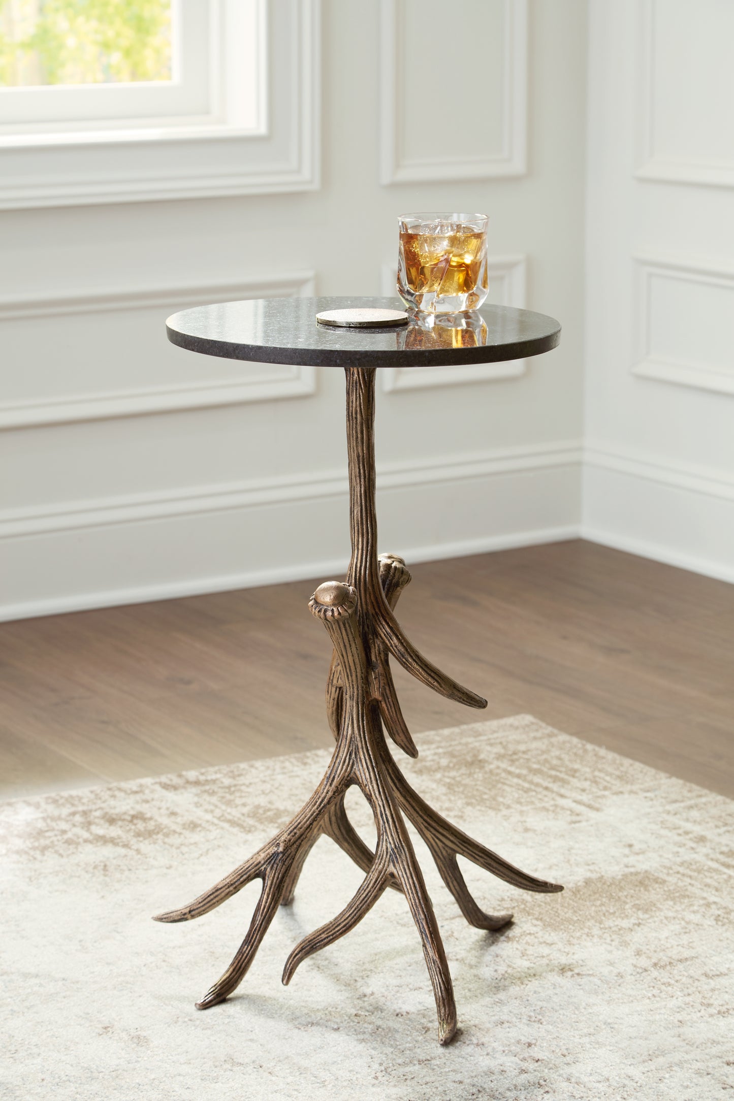 Cassel Furniture Outlet - Ashley Furniture - Lemkins Accent Table - Accent Table / Black/Antique Gold Finish - A4000606