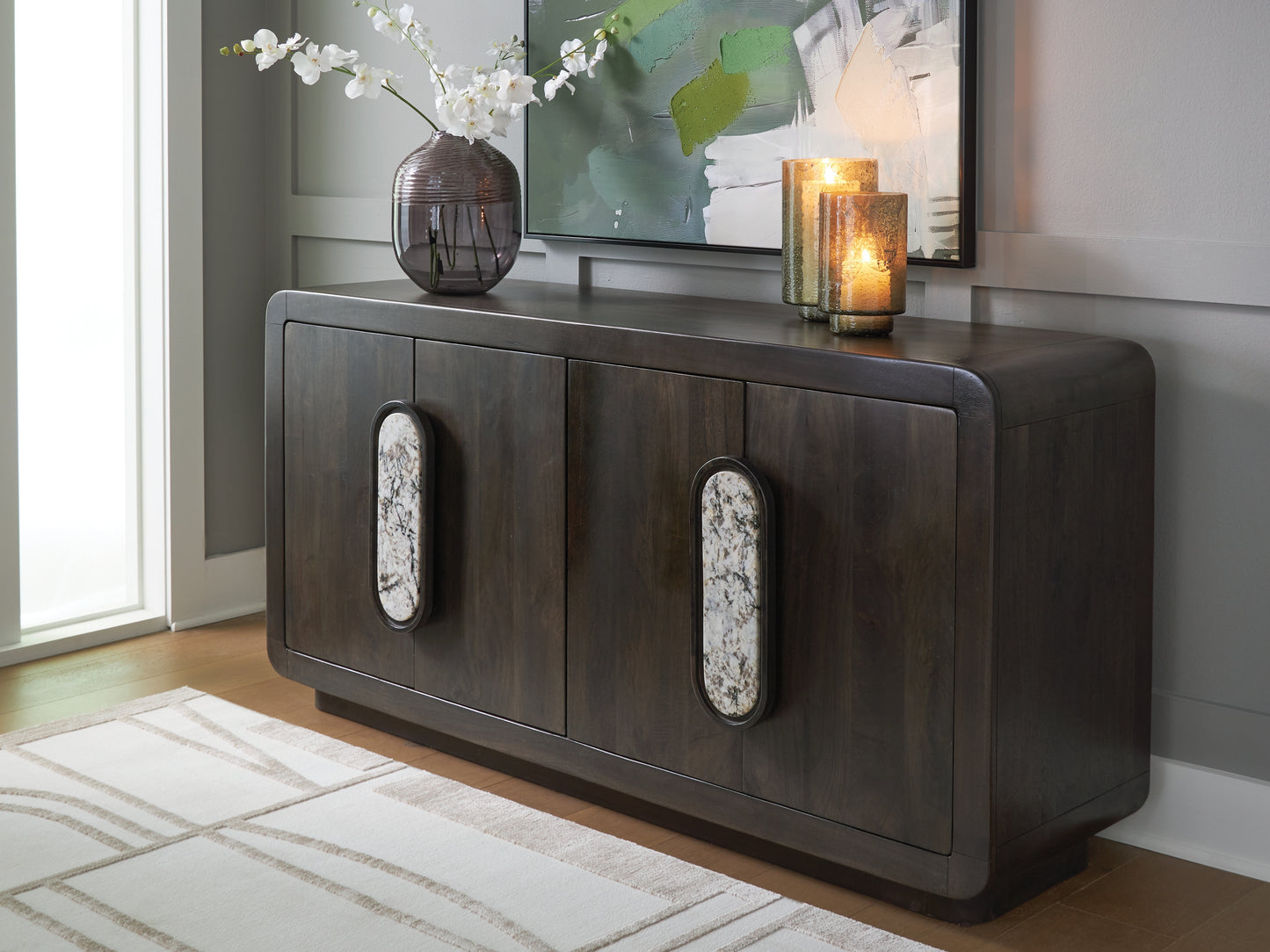 Cassel Furniture Outlet - Ashley Furniture - Elliston Accent Cabinet - Accent Cabinet / Espresso Brown - A4000683
