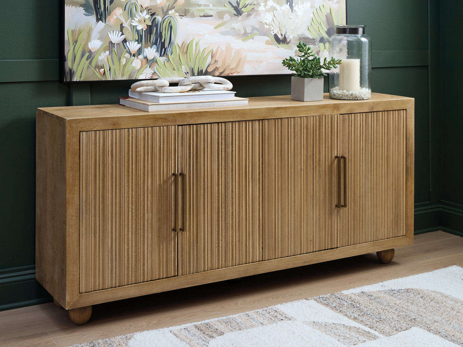 Cassel Furniture Outlet - Ashley Furniture - Niam Accent Cabinet - Accent Cabinet / Light Antique Beige - A4000684