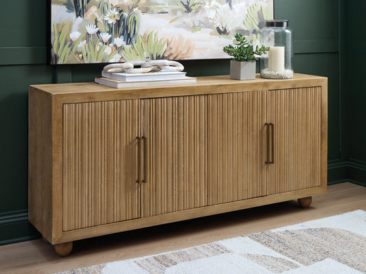 Cassel Furniture Outlet - Ashley Furniture - Niam Accent Cabinet - Accent Cabinet / Light Antique Beige - A4000684