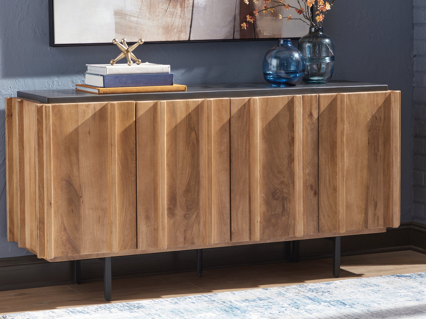 Cassel Furniture Outlet - Ashley Furniture - Quintavious Accent Cabinet - Accent Cabinet / Brown/Charcoal - A4000685