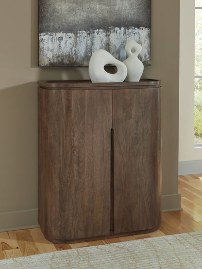 Cassel Furniture Outlet - Ashley Furniture - Landermont Bar Cabinet - Bar Cabinet / Medium Brown - A4000697