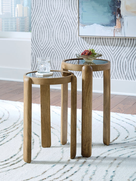 Cassel Furniture Outlet - Ashley Furniture - Jossor Accent Table (Set of 2) - Accent Table Set (Set of 2) / Light Brown - A4000726