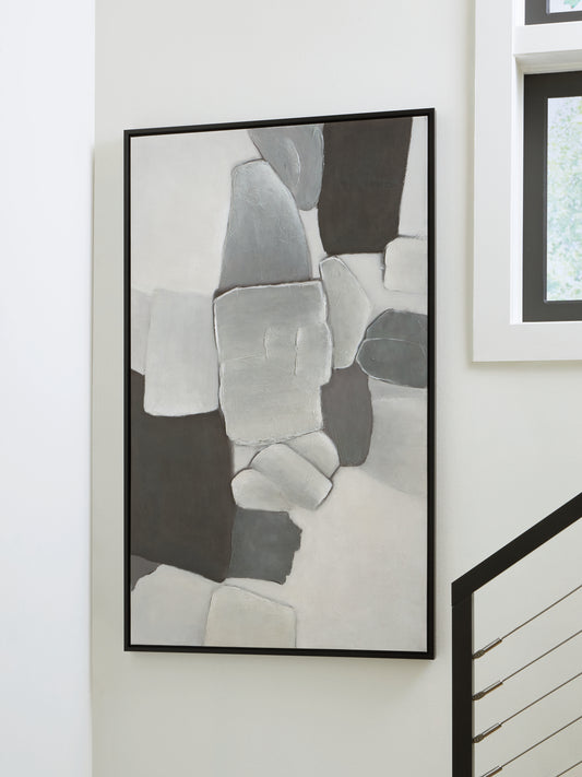 Cassel Furniture Outlet - Ashley Furniture - Adilson Wall Decor - Wall Art / White/Gray/Black - A8000463