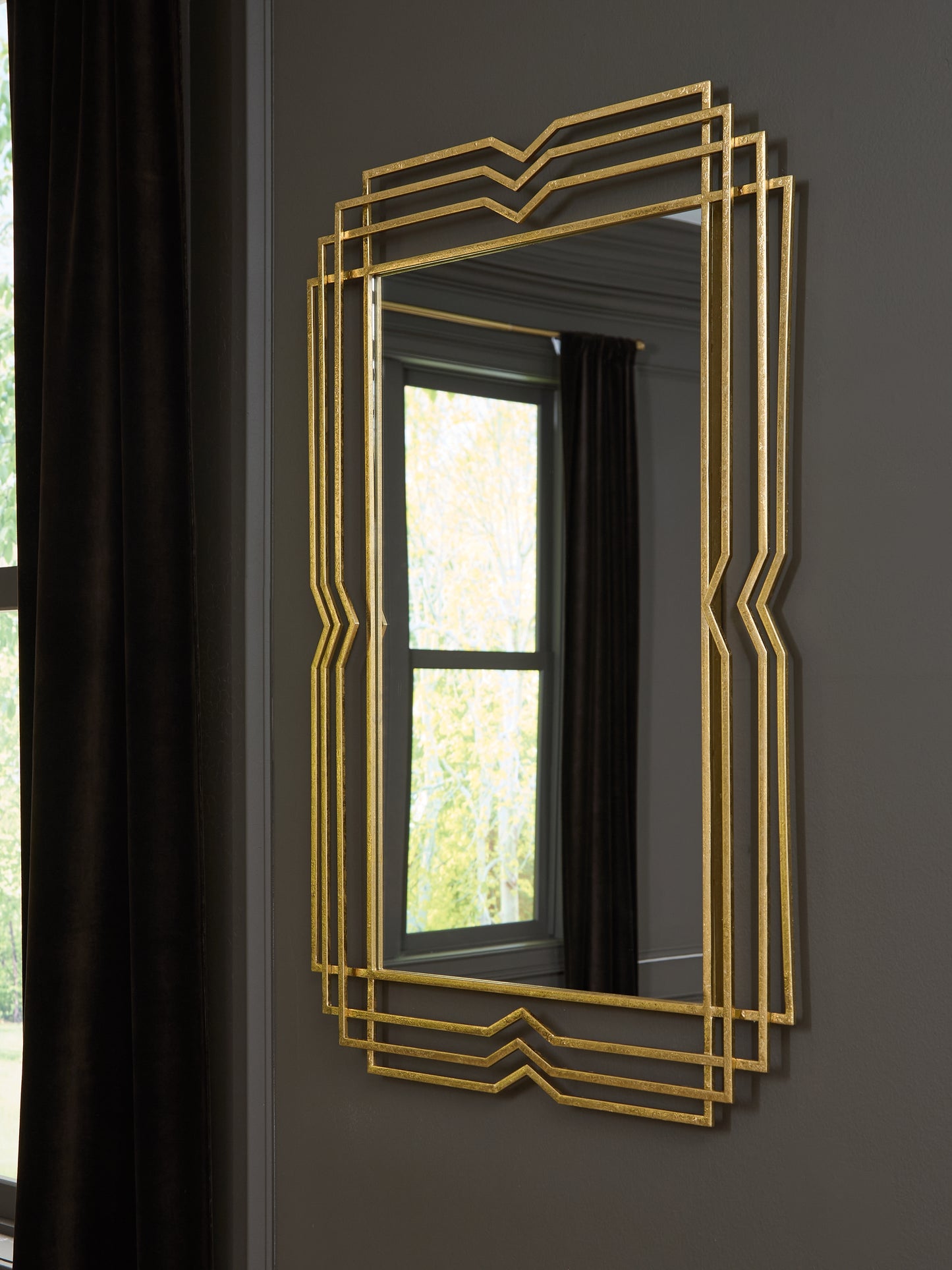 Cassel Furniture Outlet - Ashley Furniture - Claybrook Mirror - Accent Mirror / Gold Finish - A8010349