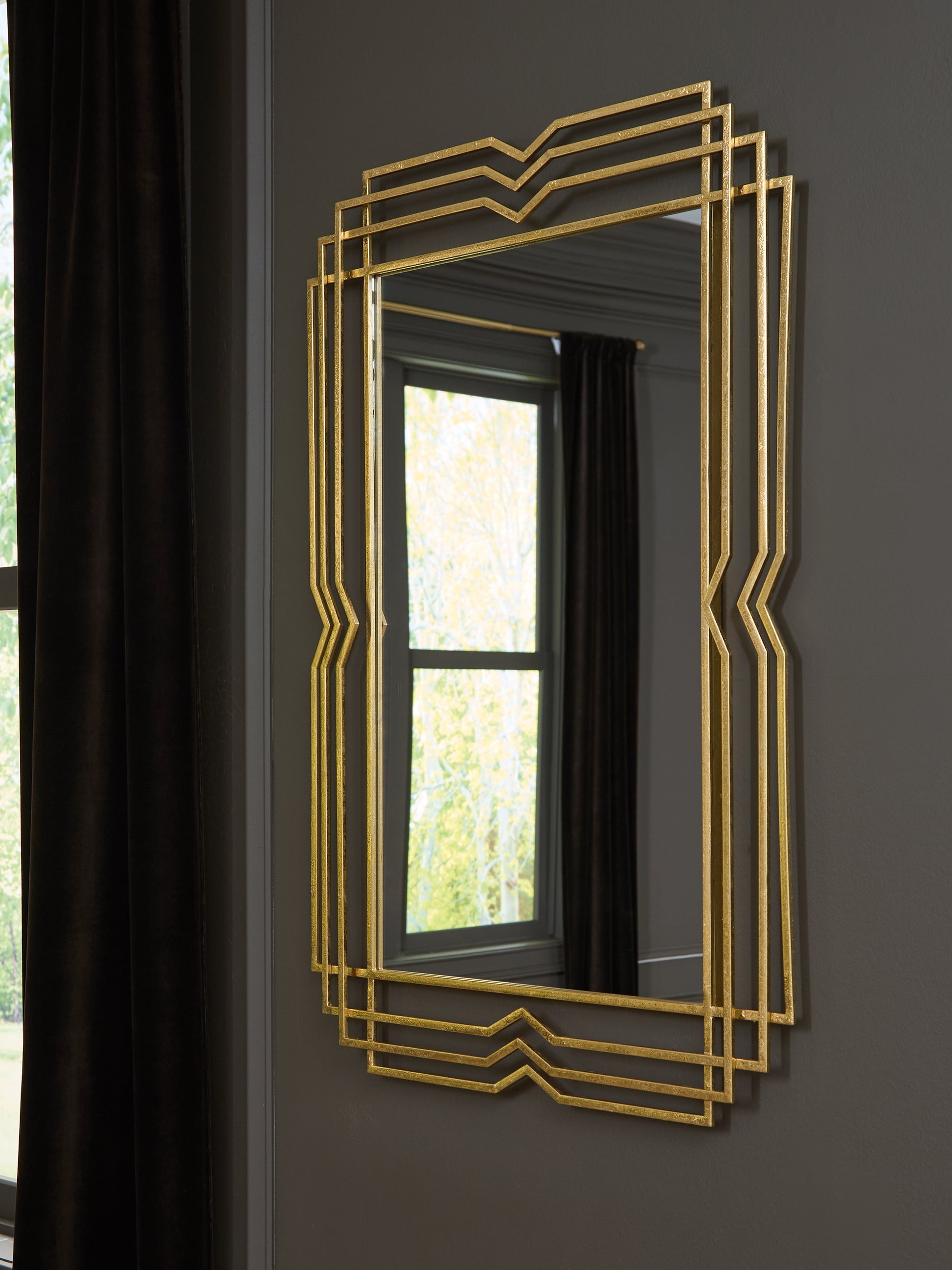 Cassel Furniture Outlet - Ashley Furniture - Claybrook Mirror - Accent Mirror / Gold Finish - A8010349