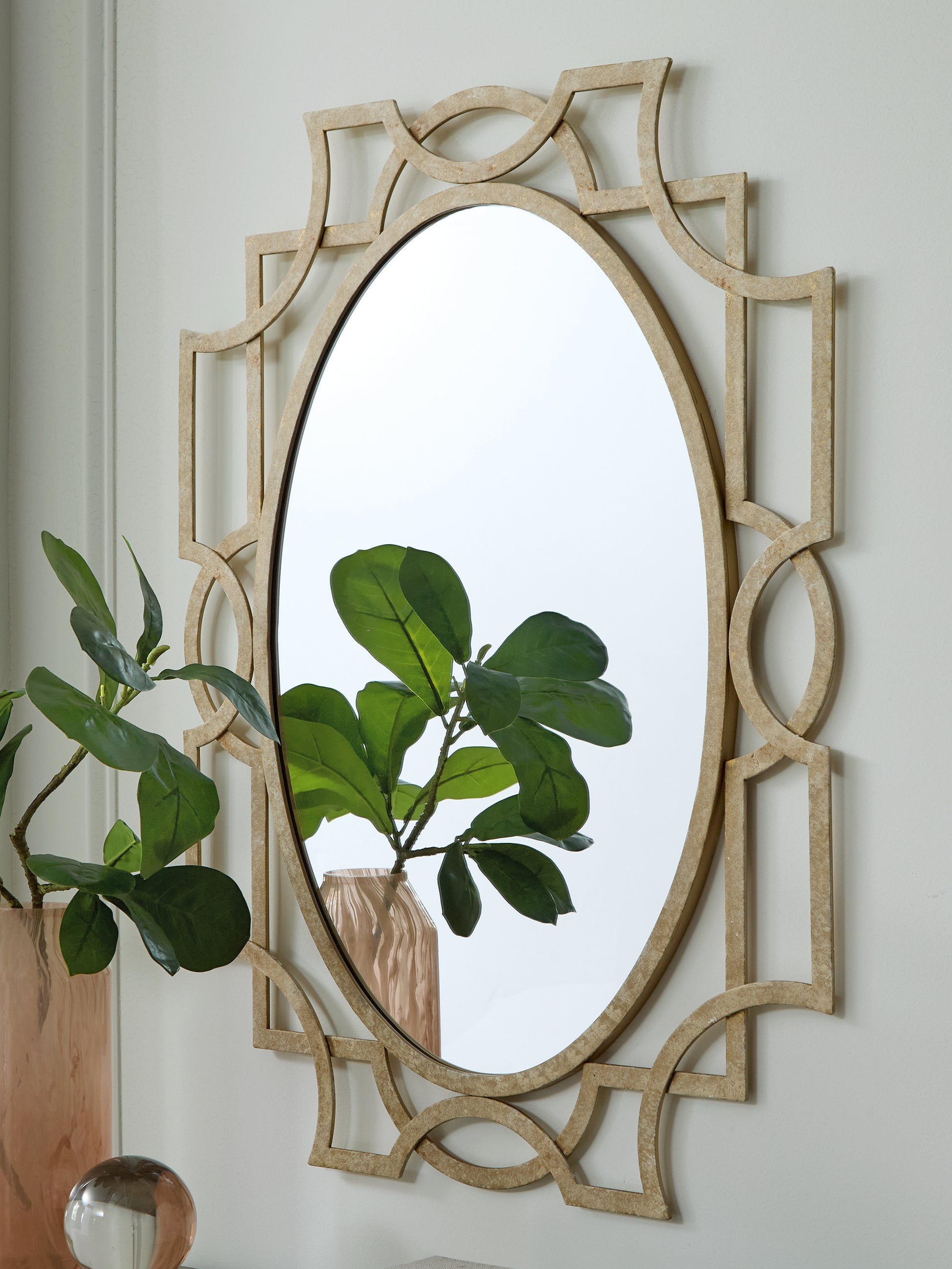 Cassel Furniture Outlet - Ashley Furniture - Fulkmore Mirror - Accent Mirror / Antique Gold Finish - A8010350