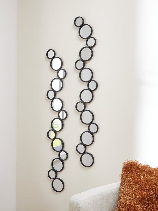 Cassel Furniture Outlet - Ashley Furniture - Vinler Mirror - Accent Mirror Set (Set of 2) / Black - A8010353