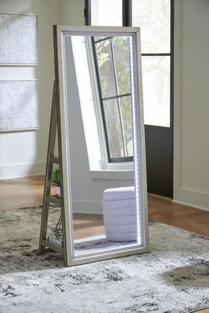 Cassel Furniture Outlet - Ashley Furniture - Evesen Mirror - Floor Standing Mirror/Storage - A8010380