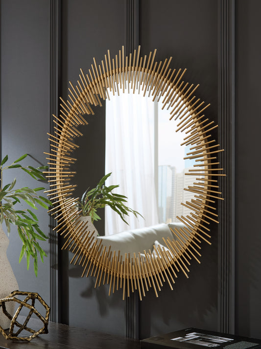 Cassel Furniture Outlet - Ashley Furniture - Wainport Mirror - Accent Mirror / Gold Finish - A8010405