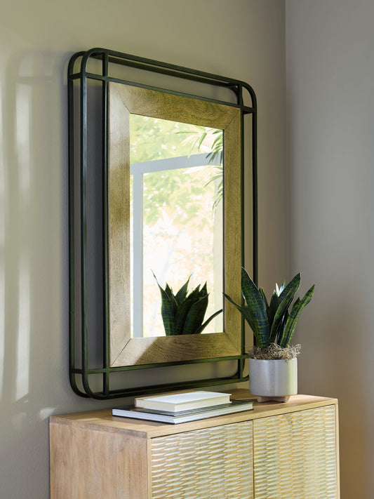 Cassel Furniture Outlet - Ashley Furniture - Beelman Mirror - Accent Mirror / Black/Brown - A8010409
