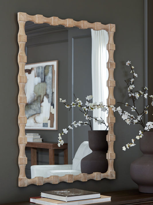 Cassel Furniture Outlet - Ashley Furniture - Acelmore Mirror - Accent Mirror / Light Brown - A8010420