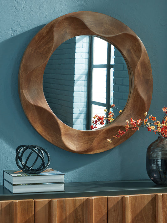 Cassel Furniture Outlet - Ashley Furniture - Aajon Mirror - Accent Mirror / Brown - A8010427
