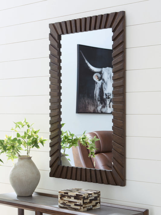 Cassel Furniture Outlet - Ashley Furniture - Advin Mirror - Accent Mirror / Dark Brown - A8010428