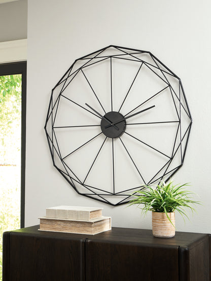 Cassel Furniture Outlet - Ashley Furniture - Arkthorne Wall Decor - Wall Clock / Black - A8010429