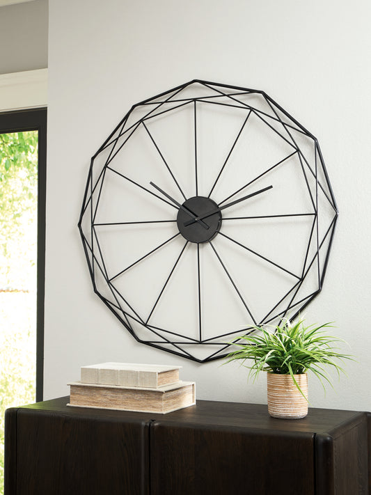 Cassel Furniture Outlet - Ashley Furniture - Arkthorne Wall Decor - Wall Clock / Black - A8010429