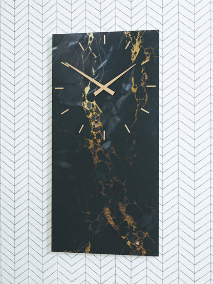Cassel Furniture Outlet - Ashley Furniture - Teague Wall Decor - Wall Clock / Black/Gold Finish - A8010430