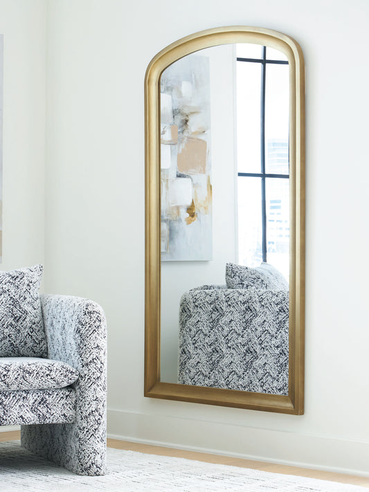 Cassel Furniture Outlet - Ashley Furniture - Fintan Mirror - Floor Mirror / Gold Finish - A8010436