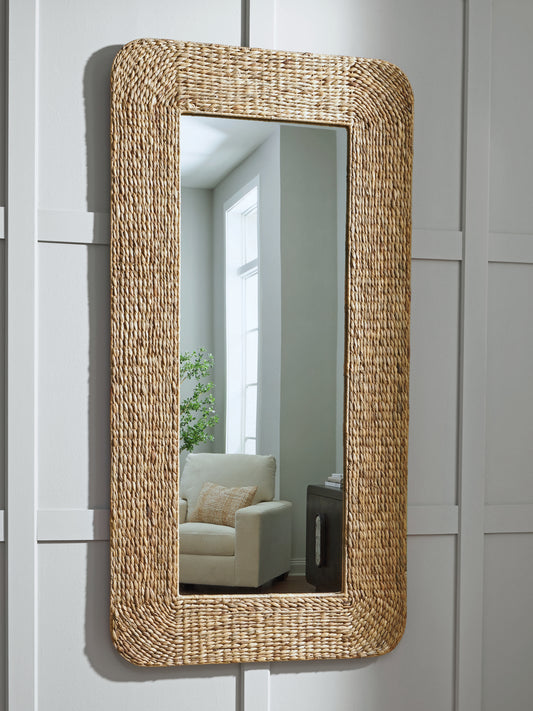 Cassel Furniture Outlet - Ashley Furniture - Norigan Mirror - Floor Mirror / Natural - A8010438