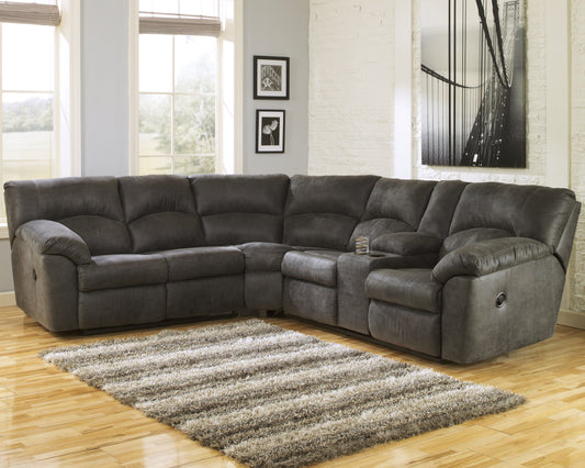 Cassel Furniture Outlet - Ashley Furniture - Tambo Sectional - 2-Piece Reclining Sectional / Canyon - 27802S1