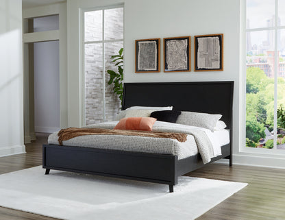 Cassel Furniture Outlet - Ashley Furniture - Danziar Bedroom - King Panel Bed / Black - B1013B7