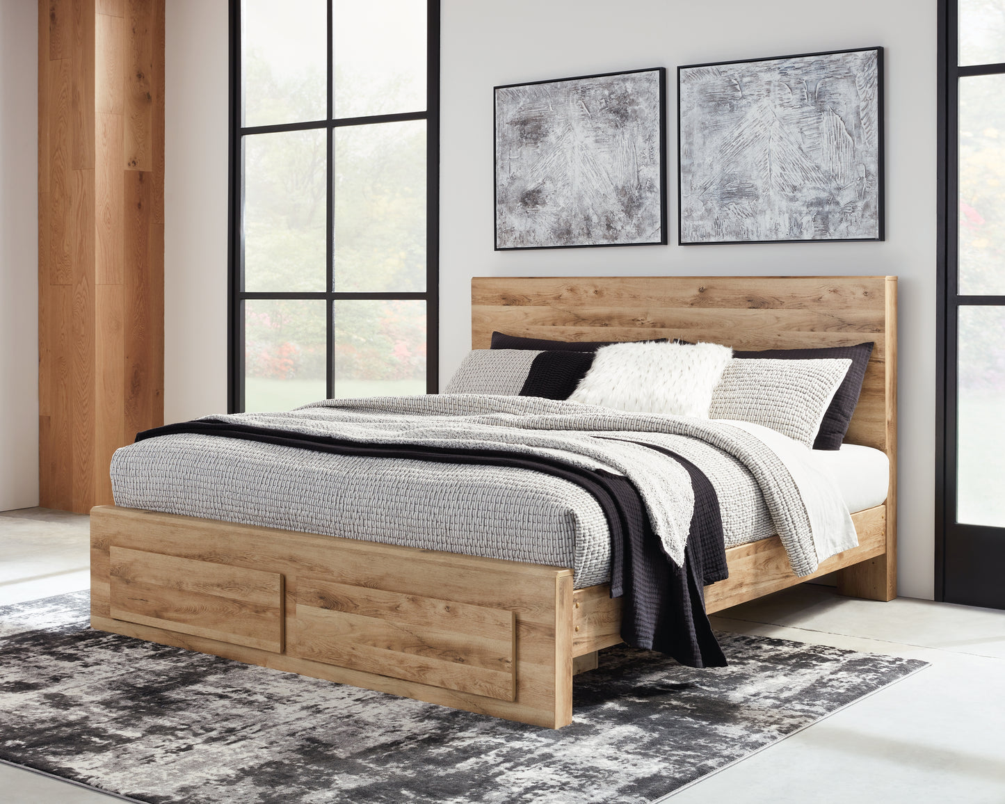 Cassel Furniture Outlet - Ashley Furniture - Hyanna Bedroom - Queen Panel Storage Bed / Tan Brown - B1050B4