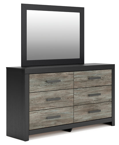 Cassel Furniture Outlet - Ashley Furniture - Broachmyn Bedroom - Dresser and Mirror / Black/Gray - PCB1118B1