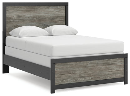 Cassel Furniture Outlet - Ashley Furniture - Broachmyn Bedroom - Full Panel Bed / Black/Gray - PCB1118B9