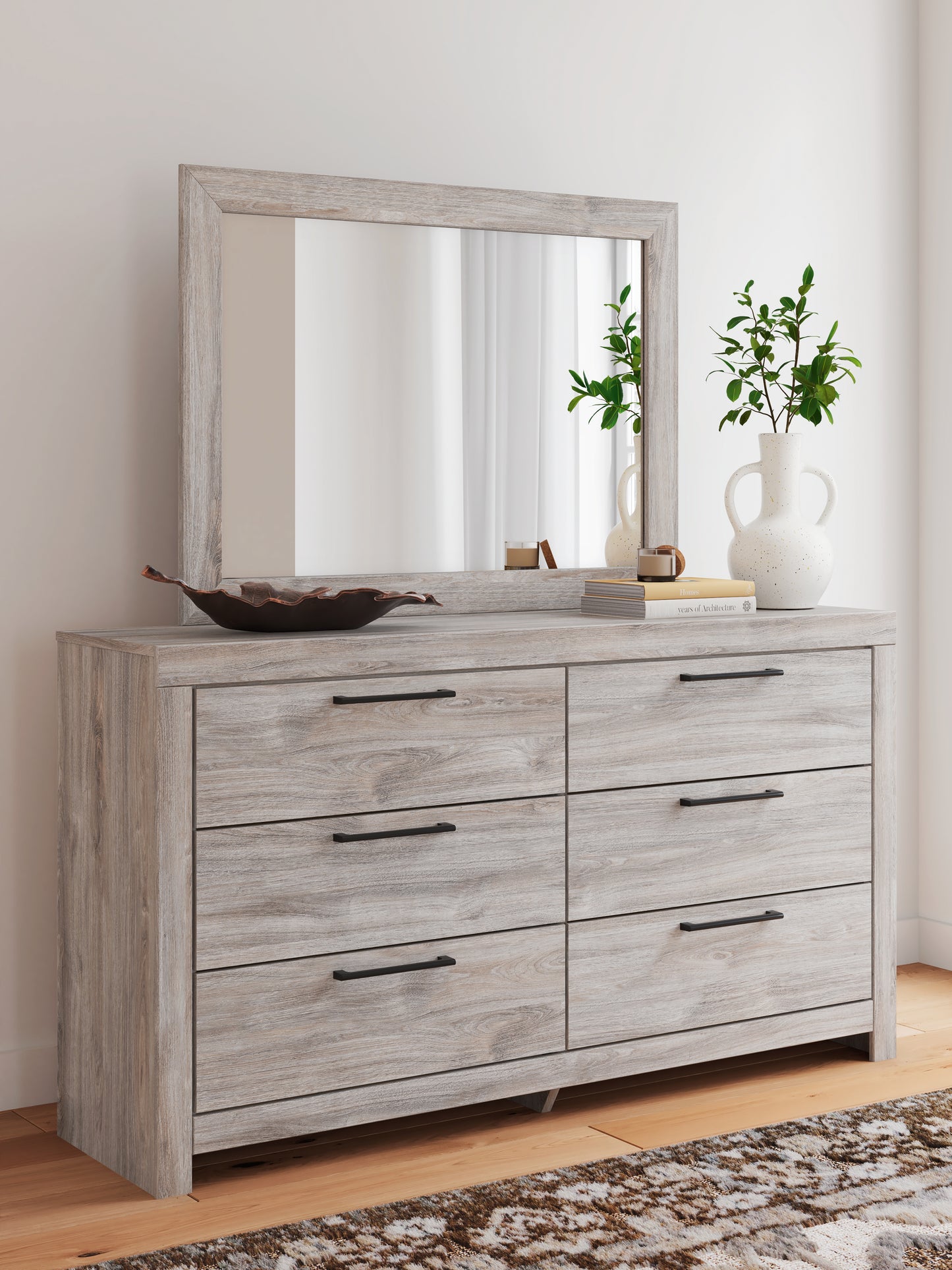 Cassel Furniture Outlet - Ashley Furniture - Broachmyn Bedroom - Dresser and Mirror / Gray - PCB1120B1