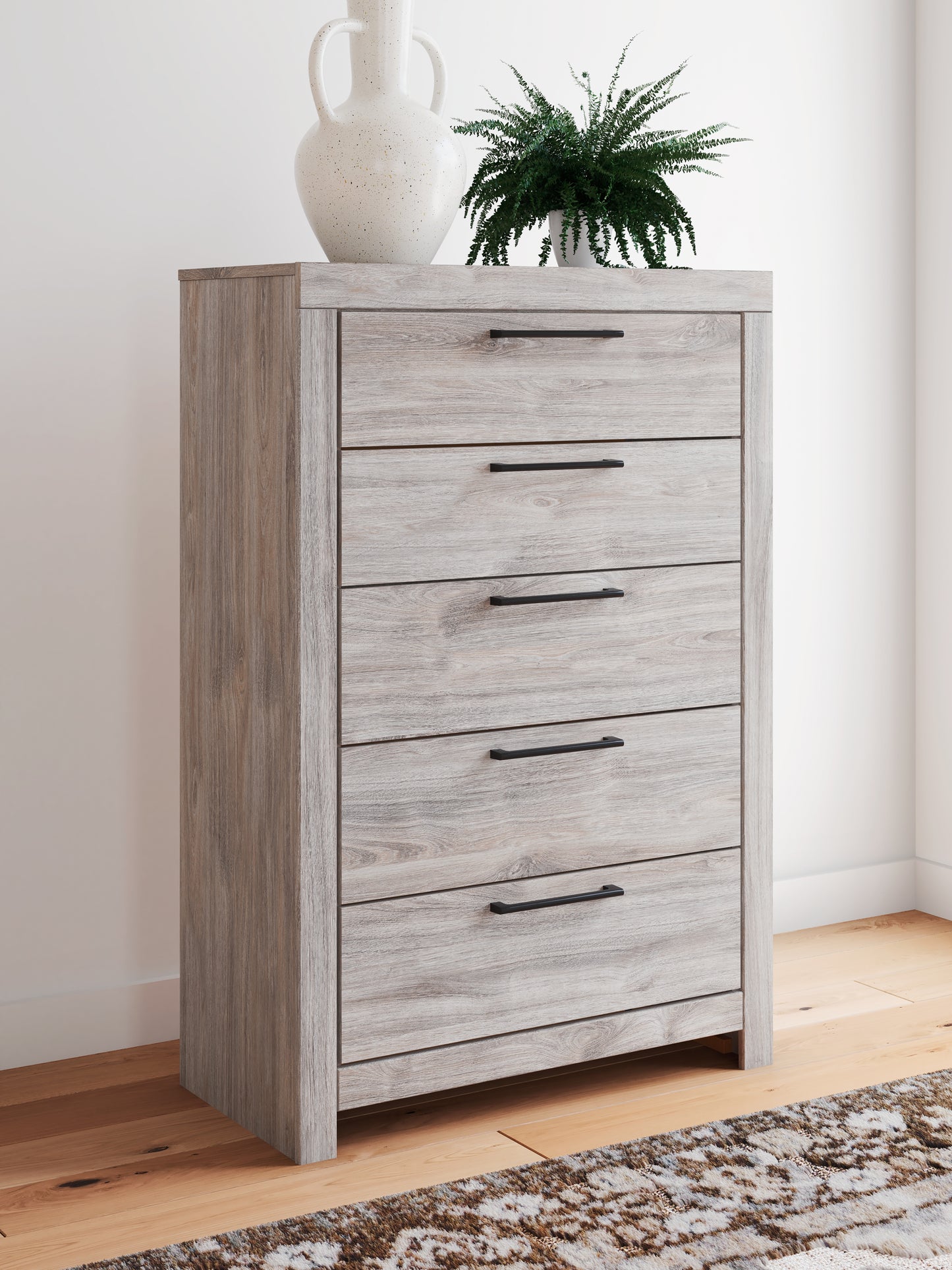 Cassel Furniture Outlet - Ashley Furniture - Broachmyn Bedroom - Five Drawer Chest / Gray - PCB1120-46