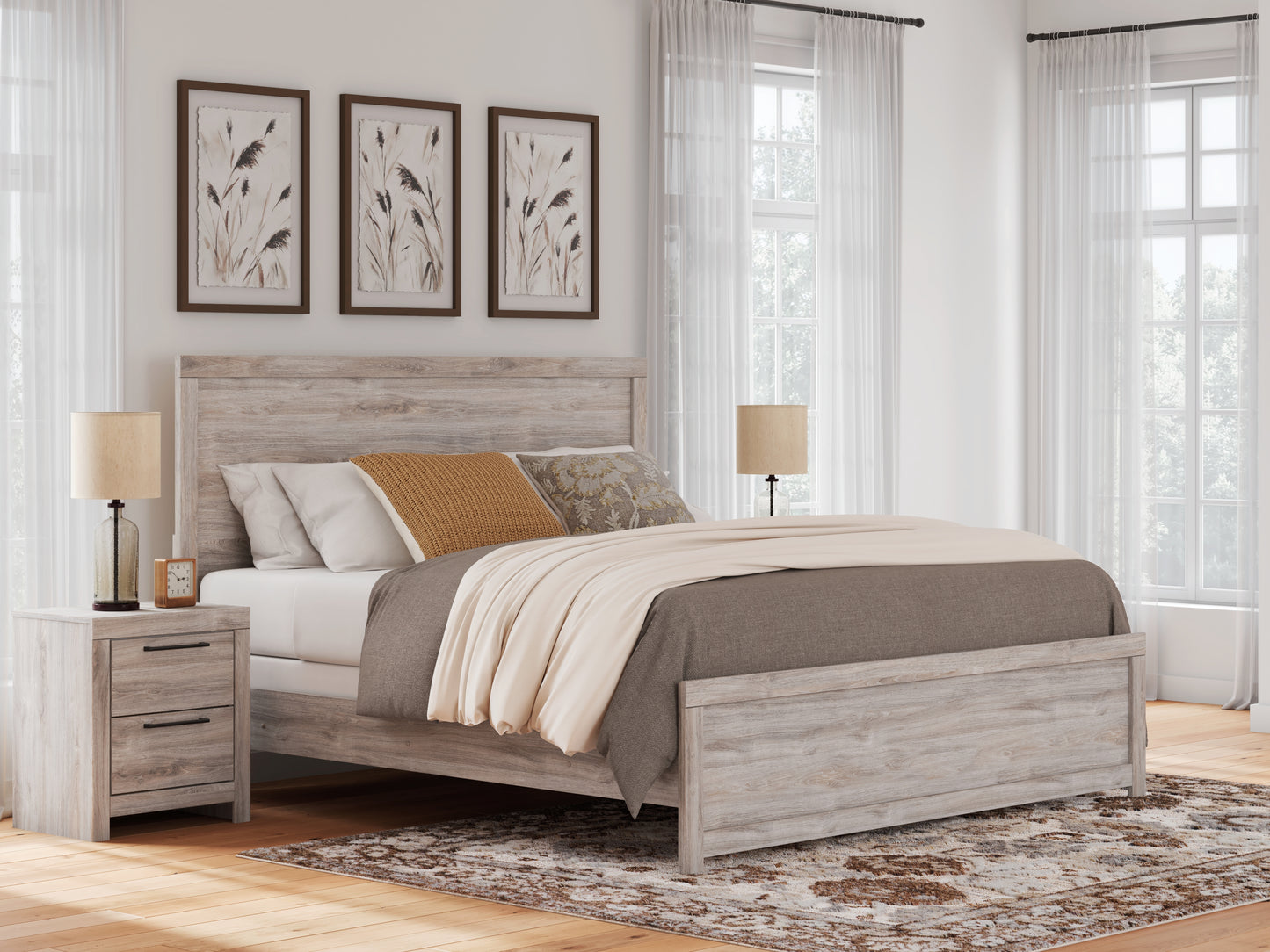 Cassel Furniture Outlet - Ashley Furniture - Broachmyn Bedroom - King Panel Bed / Gray - PCB1120B6