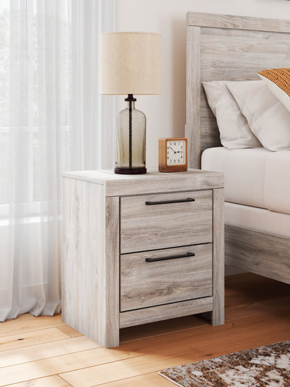 Cassel Furniture Outlet - Ashley Furniture - Broachmyn Bedroom - Two Drawer Night Stand / Gray - PCB1120-92