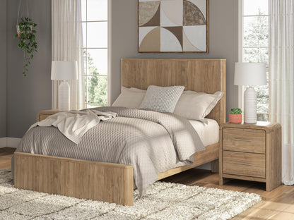 Cassel Furniture Outlet - Ashley Furniture - Gramburg Bedroom - Full Panel Platform Bed / Warm Natural Brown - PCB1121B9