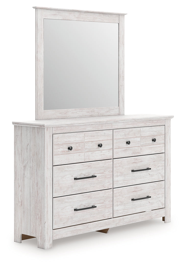 Cassel Furniture Outlet - Ashley Furniture - Makidern Bedroom - Dresser and Mirror / Whitewash - PCB1171B1