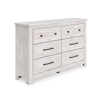 Cassel Furniture Outlet - Ashley Furniture - Makidern Bedroom - Six Drawer Dresser / Whitewash - PCB1171-31