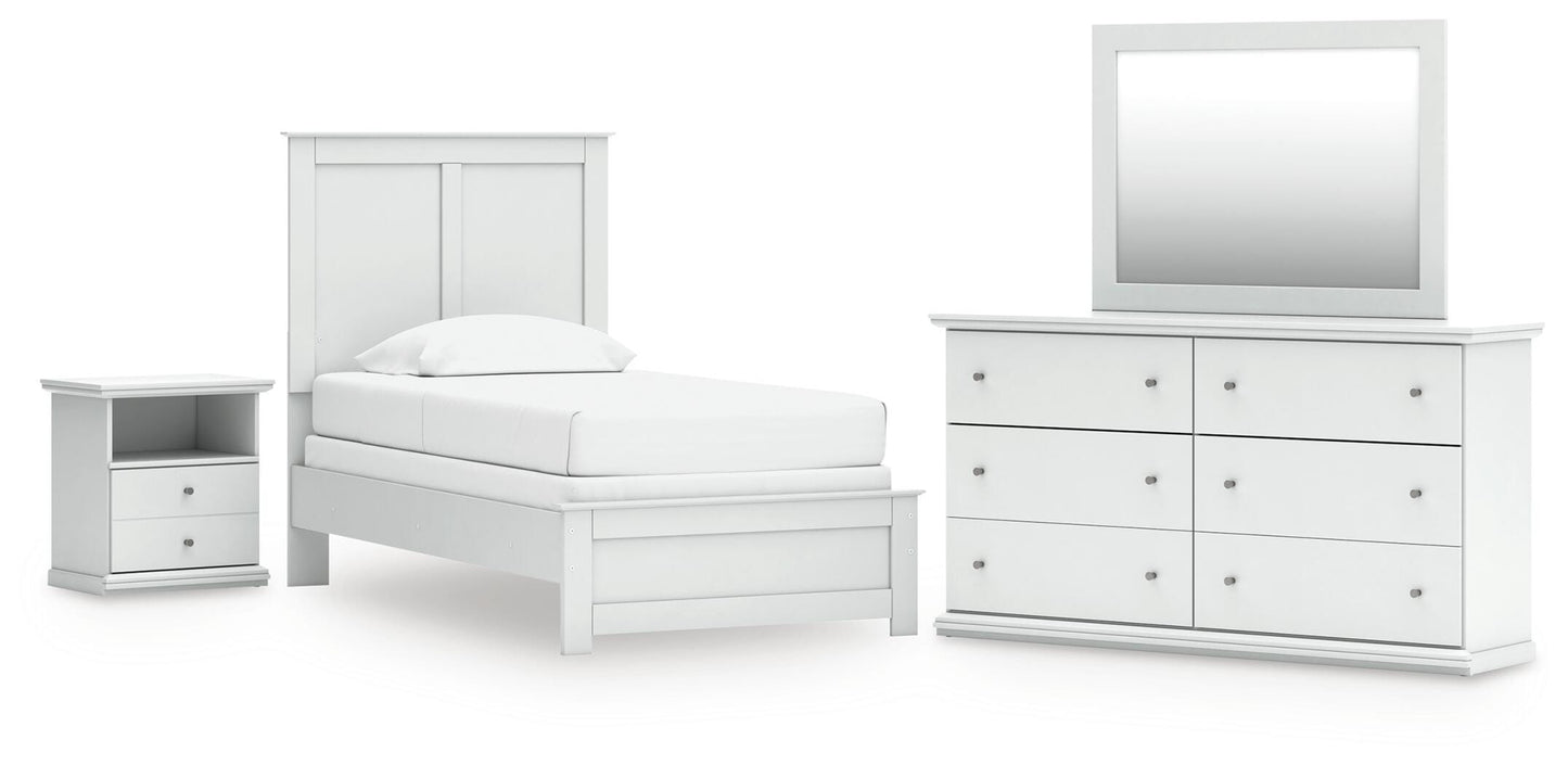 Cassel Furniture Outlet - Ashley Furniture - Bostwick Shoals Twin Panel Bed, Dresser, Mirror and Nightstand - Twin Panel Bed, Dresser, Mirror and Nightstand - B139B60