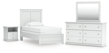Cassel Furniture Outlet - Ashley Furniture - Bostwick Shoals Twin Panel Bed, Dresser, Mirror and Nightstand - Twin Panel Bed, Dresser, Mirror and Nightstand - B139B60