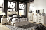 Queen Panel Bed with 4 Storage Drawers