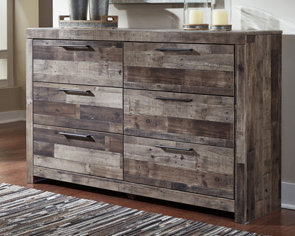 Cassel Furniture Outlet - Ashley Furniture - Derekson Bedroom - Six Drawer Dresser / Multi Gray - B200-31