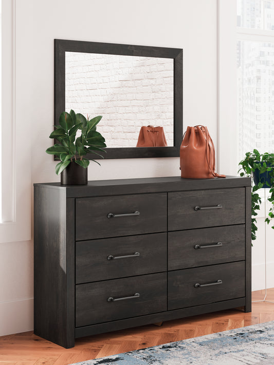 Cassel Furniture Outlet - Ashley Furniture - Hollivern Bedroom - Dresser and Mirror / Dark Gray - PCB2108B1