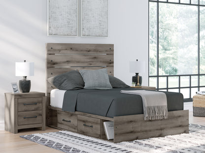 Cassel Furniture Outlet - Ashley Furniture - Graystorm Bedroom - Full Panel Storage Bed / Brown Gray - PCB2405B16