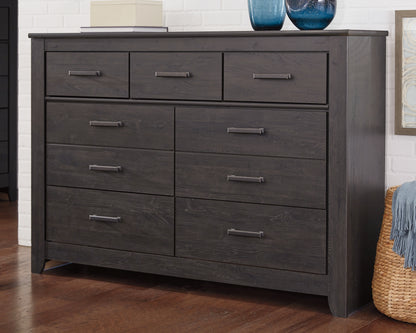 Cassel Furniture Outlet - Ashley Furniture - Brinxton Bedroom - Seven Drawer Dresser / Charcoal - B249-31