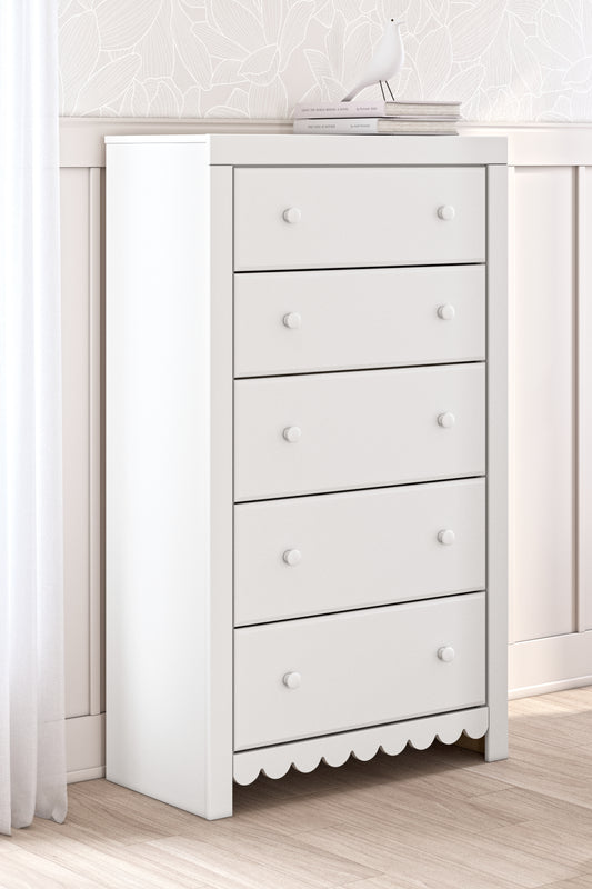 Cassel Furniture Outlet - Ashley Furniture - Mollviney Bedroom - Two Drawer Night Stand / White - B2540-92