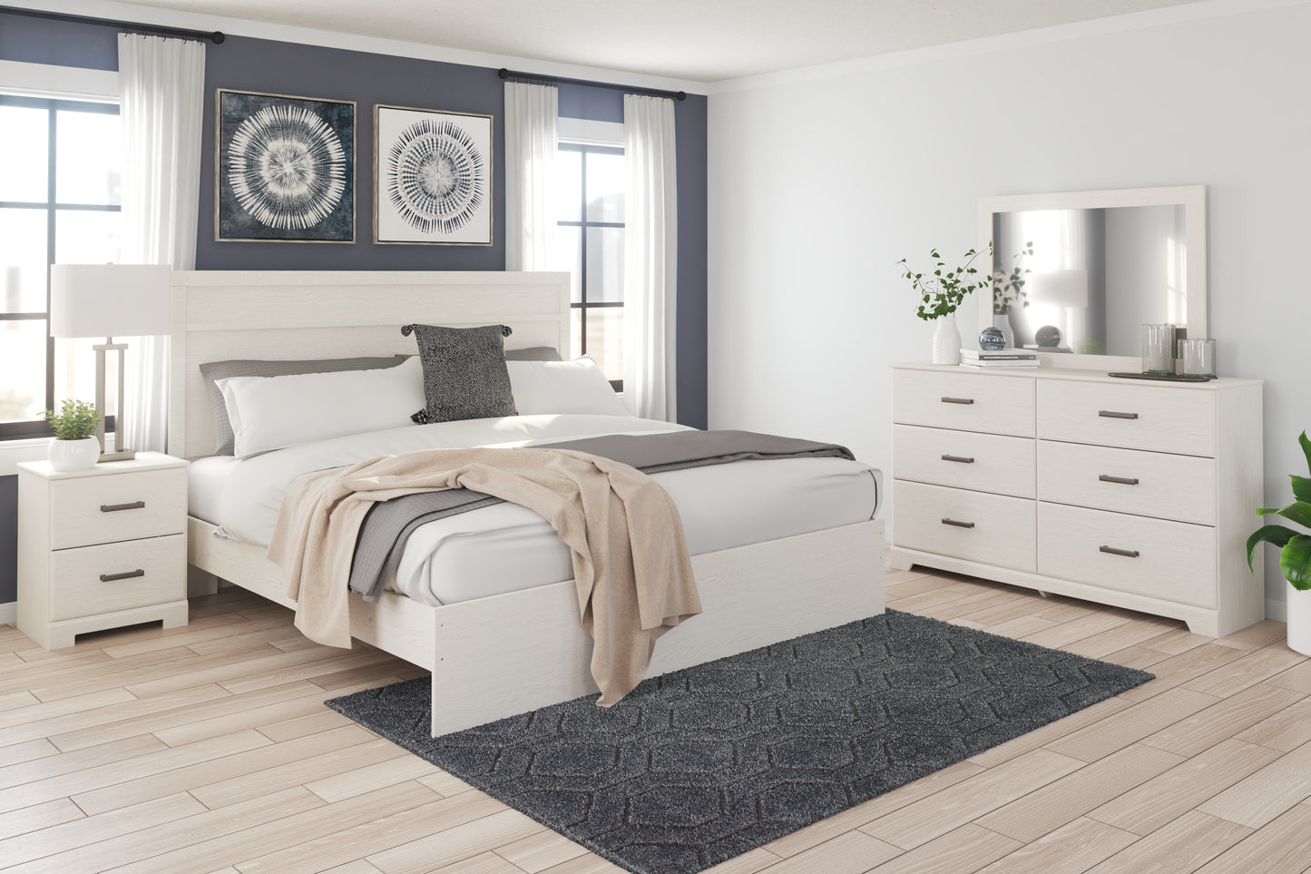 Cassel Furniture Outlet - Ashley Furniture - Stelsie Bedroom - Two Drawer Night Stand / White - B2588-92