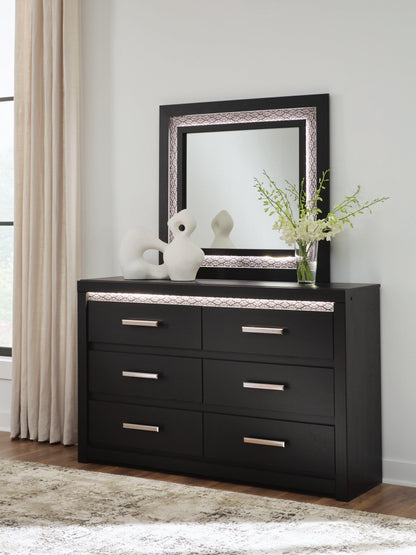 Cassel Furniture Outlet - Ashley Furniture - Shoralli Bedroom - Dresser and Mirror / Black - B2611B1