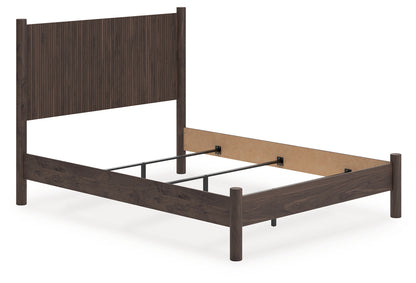 Cassel Furniture Outlet - Ashley Furniture - Pamytta Bedroom - Queen Panel Bed / Brown - PCB2614B18