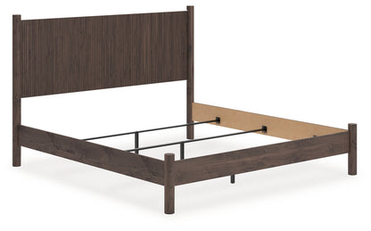 Cassel Furniture Outlet - Ashley Furniture - Pamytta Bedroom - King Panel Bed / Brown - PCB2614B26
