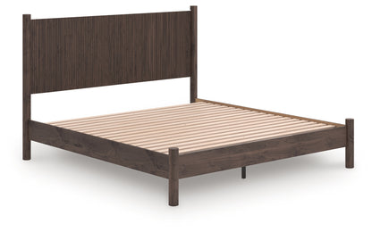 Cassel Furniture Outlet - Ashley Furniture - Pamytta Bedroom - King Panel Platform Bed / Brown - PCB2614B27