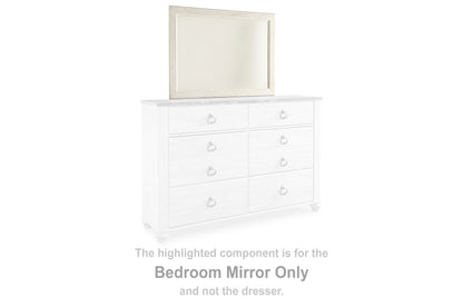 Cassel Furniture Outlet - Ashley Furniture - Willowton Bedroom - Bedroom Mirror / Whitewash - B267-36