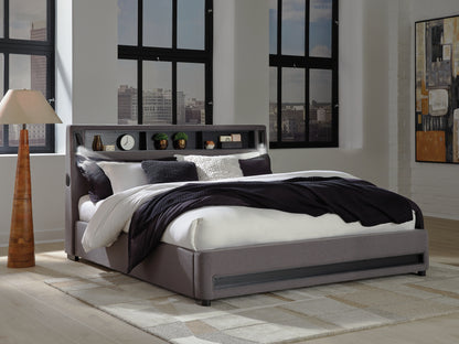 Cassel Furniture Outlet - Ashley Furniture - Verishaw Bedroom - California King Upholstered Bed / Gray - PCB2721B22